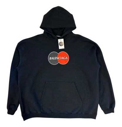 Balenciaga kreditkortslogotyphuvtröja