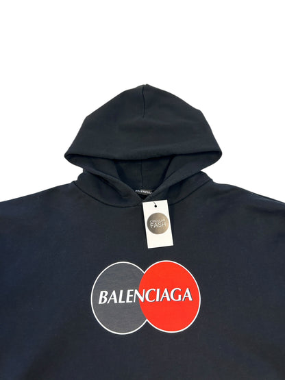 Balenciaga kreditkortslogotyphuvtröja