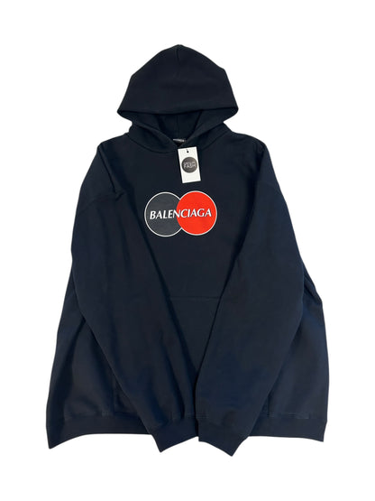 Balenciaga kreditkortslogotyphuvtröja