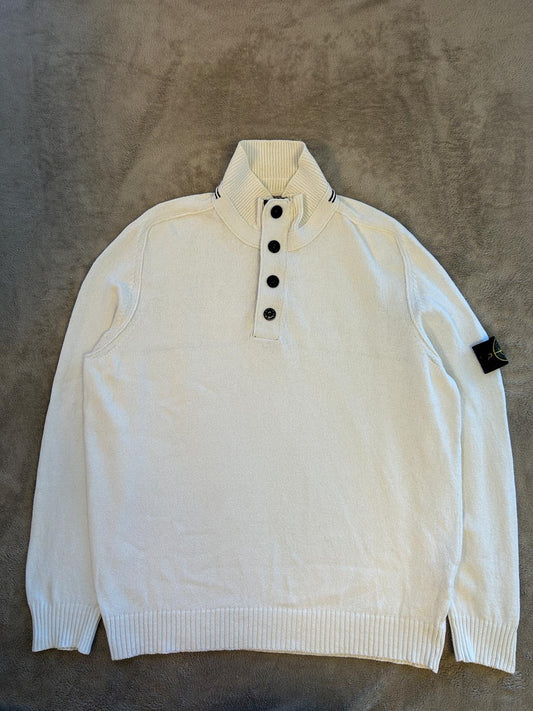 Stone Island 1/4 Zip Button Sweatshirt